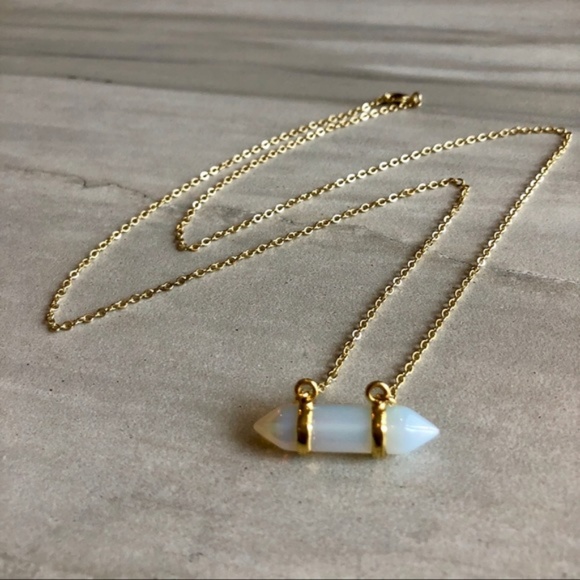 NWT Opalite 14K Gold Necklace 3 Shapes & Lengths - Picture 6 of 8